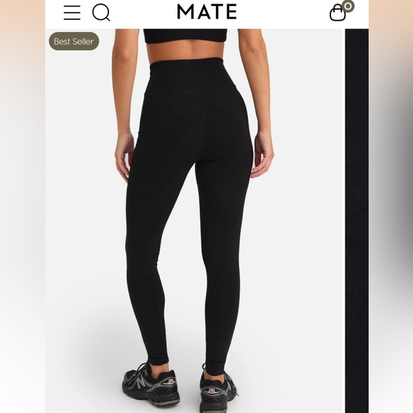 MATE THE LABEL Organic Black Full-Length Leggings - Picture 2 of 3